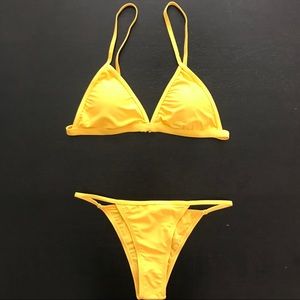 Triangle top with string bikini set